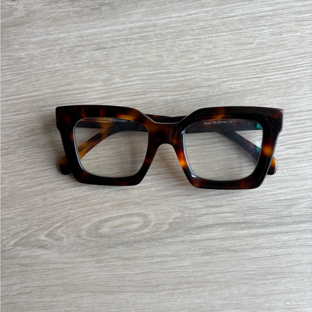 YESGLASSES Tortoise Shell Square Glasses